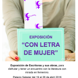 exposicion con letra de mujer